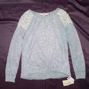 New Rewind Women Gray Long Sleeve Top M
